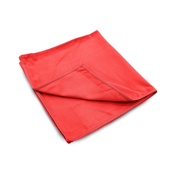 R & R Textile Suede Microfiber Rag, 16"x16", Red, PK 12 WW73050 - Red - main